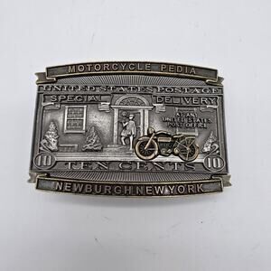 V-Twin Wyatt Gatling Motorcyclepedia Postage Belt Buckle 48-1632 NIB Biker